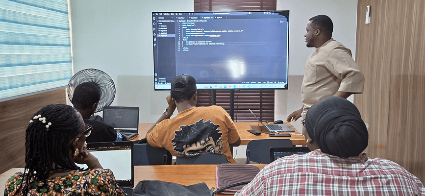 a web development in react and next.js class at early code institute