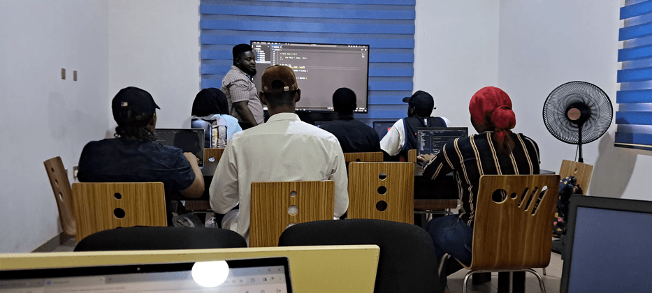 students learning full stack web development in Early Code Institute Abuja