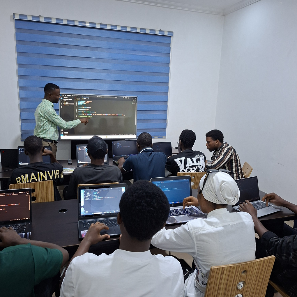 students learning programming